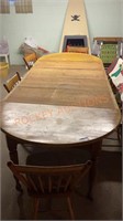 Antique Cherry Table with chairs and 4 leaves