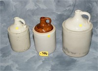 Three Moonshine Jugs