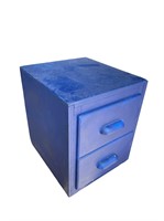 Painted Wooden 2-Drawer Chest