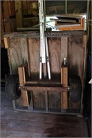 wooden lawn cart