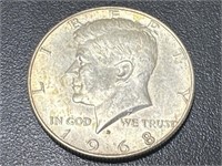 1968-D Kennedy 40% Silver Half Dollar