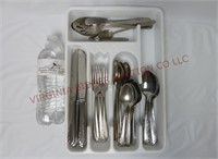 Mixed Stainless Steel Flatware w Tray ~ 50 pcs