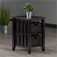 $105 Morris Side Table with 2 Foldable Baskets