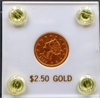1853 $2.5 liberty head gold coin