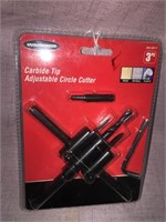 Carbide tip adjustable circle cutter