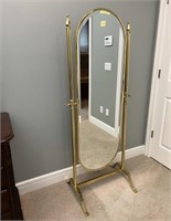 Brass Cheval Mirror