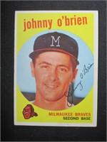 1959 TOPPS #499 JOHNNY O'BRIEN BRAVES