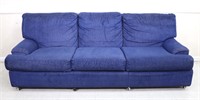Blue Corduroy Sofa by Null
