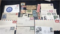 Vintage stamps and envelopes