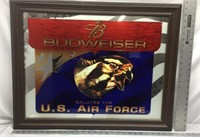 F11) BUDWEISER US AIR FORCE MIRROR -NICE CONDITION