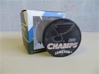 Jameson World Champs STL Blues Puck w/ opener