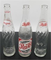 * Vintage 1957 “Pepsi” Bottle and 2 other Pepsi