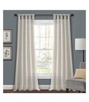 Lush Decor Burlap Knotted Tab Top Curtains