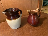 Small stoneware pitchers *chipped