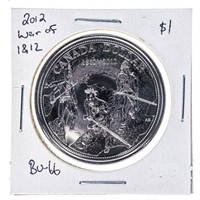 1812-2012 War of 1812 Sterling Silver Dollar BU67