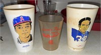 (2) 1970's 7-Eleven Plastic Slurpee Cups - O.J.