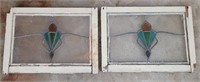 2pc Stained Glass Window Set
