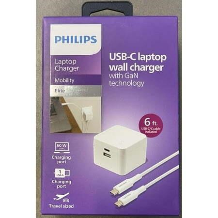 $25  Philips USB-C Laptop Wall Charger 60W