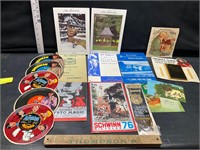 Vintage pamplets ,records, cards and other