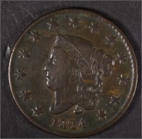 1824 LARGE CENT  VF