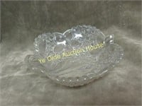 1920's Indiana glass Relish Dish w/flowers