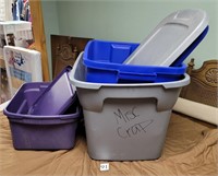 3 Totes With Lids