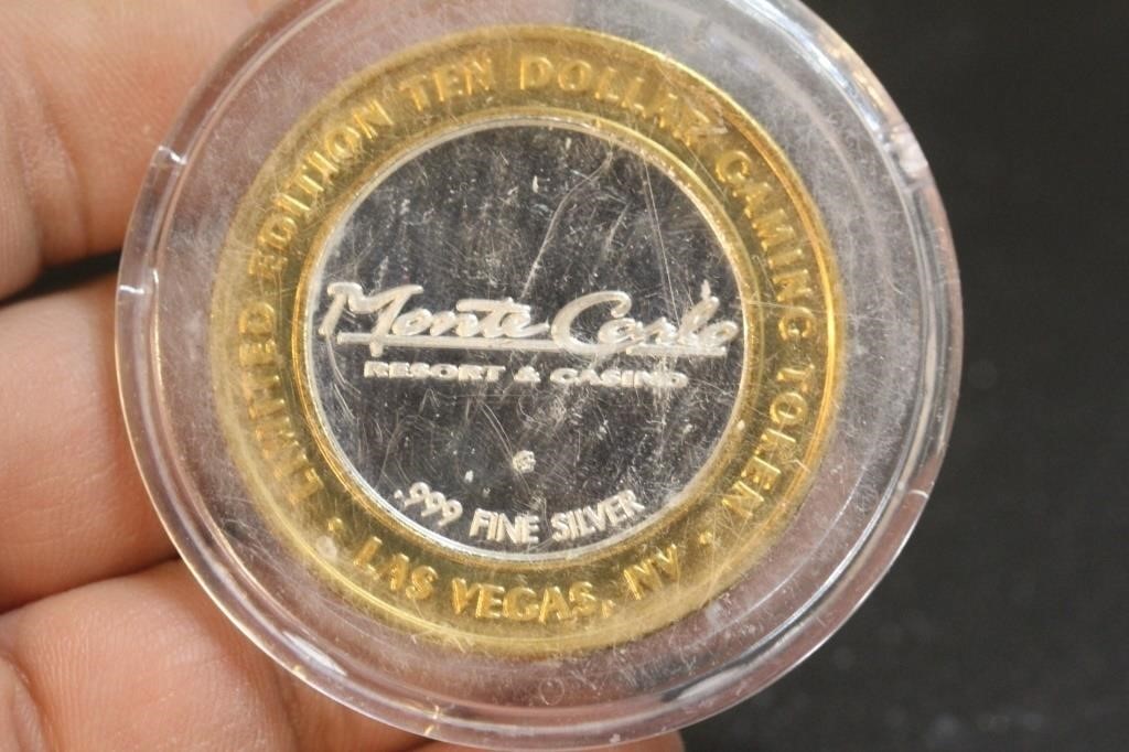 .999 Fine Silver Casino Token