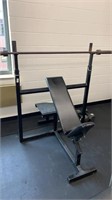 Incline Bench Press Bench and Barbell NO
