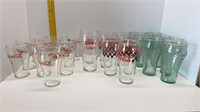 27 COCA-COLA GLASSES
