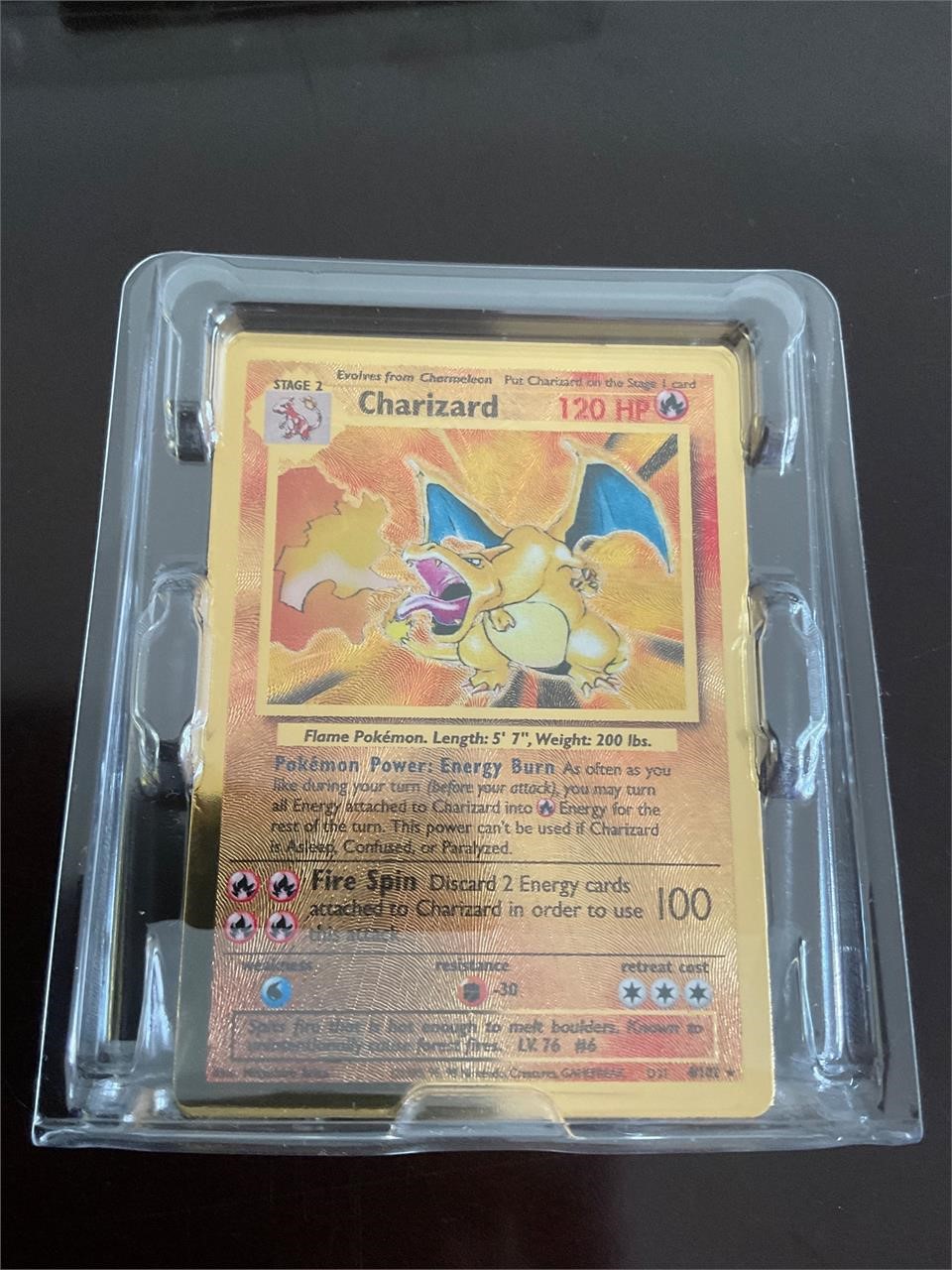 Mint condition never opened gold metal charizard