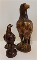 Hand Carved Wooden Eagles