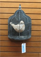 Porcelain dove in cage