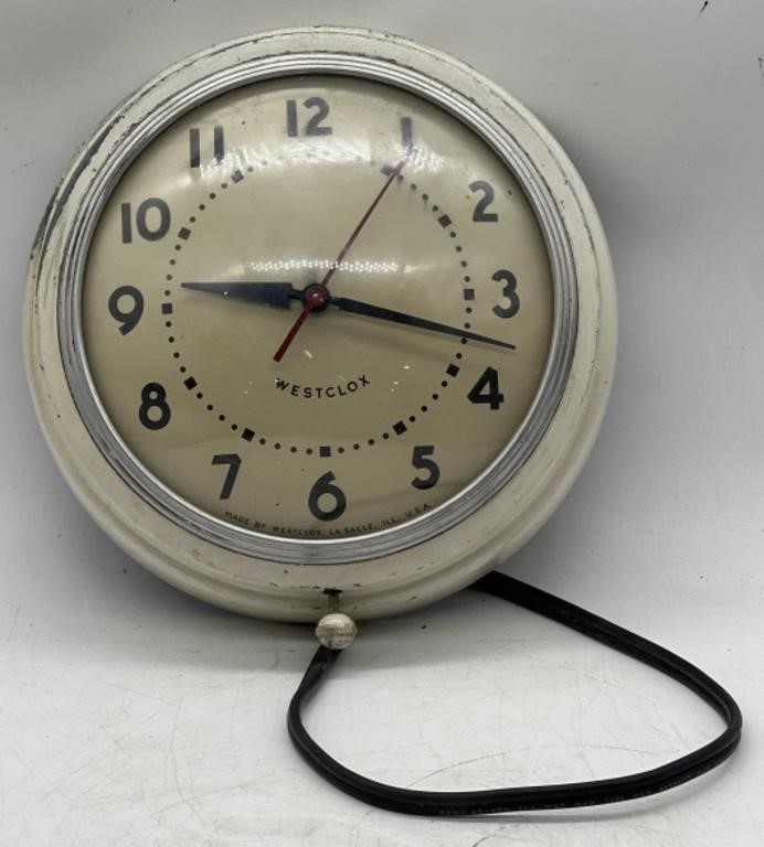 (V) Vintage Westclox Kitchen wall Clock