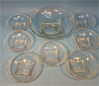 Vintage Hazel Atlas “Colonial Square” Glass Bowls