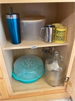 Tupperware style server, yeti style cup, glass jug