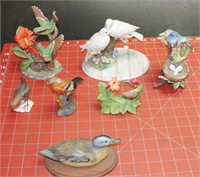 Grouping of Ceramic Bird Statues