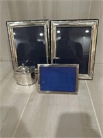 Rand & Crane Sterling Silver Box; and Frames