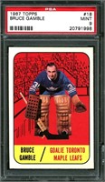 1967 Topps Hockey #18 Bruce Gamble PSA 9 Mint