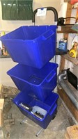 3 Tiered Recycling Bin on Wheels