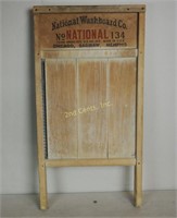 Vintage National Wood Wash Board No 134