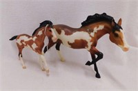 Breyer Running stallion & foal Pinto horses,