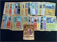 50+ Pokemon Cards Lot With Gold Foil