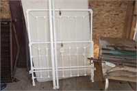 Old Ornate Metal 48"Wide Bed Frame