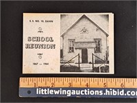 SS No10 DAWN SCHOOL REUNION CARD 1867-1964