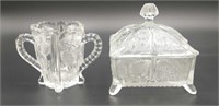 EAPG Higbee Covered Dish & Creamer