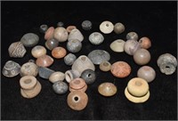 Collection of over 40 Pre-Columbian Stone Beads an