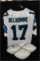 Football Lot - signed Jake Delhomme Panther Jersey