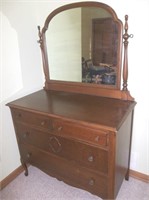 Antique OAK Dresser w/ Mirror
