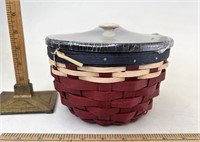 Longaberger Bold Americana ware with lid