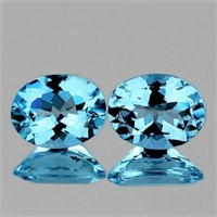 Natural Sky Blue Topaz Pair {Flawless-VVS1}